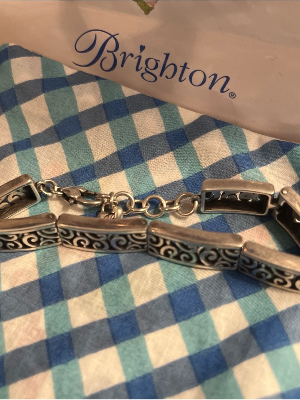 Brighton Silver Filigree Panel Link Bracelet - Picture 4 of 4